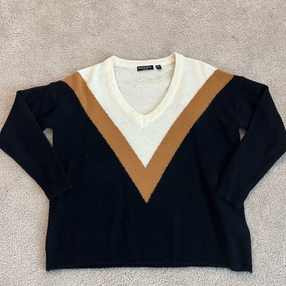 ASOS black v neck sweater